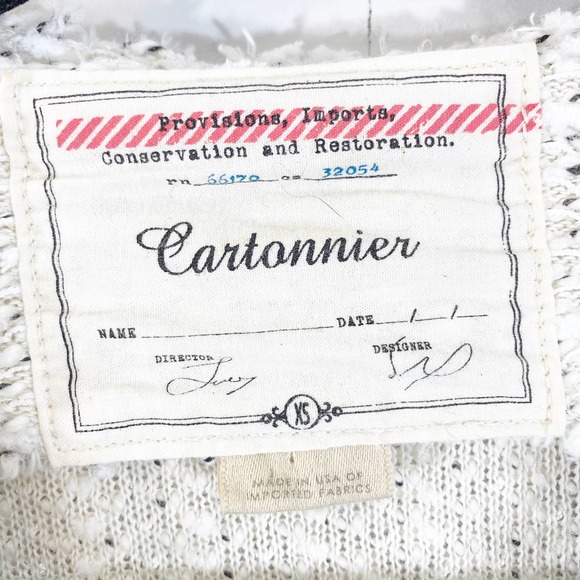 Anthropologie Cream Looped Tweed Peplum Blazer - Picture 6 of 9